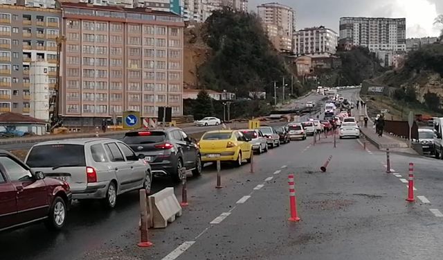 Zonguldak’ta trafiği felç eden kaza