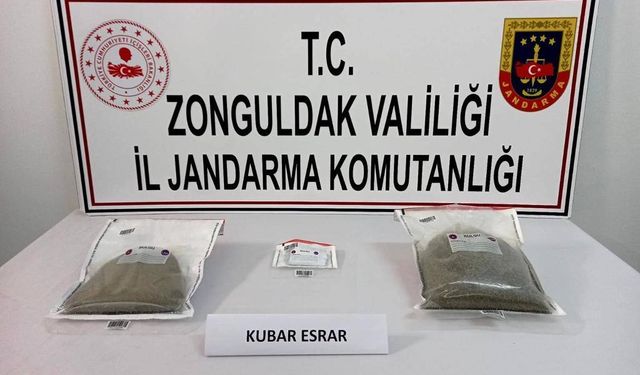 Alaplı’da 1 kilo 200 gram kubar esrar ele geçirildi...