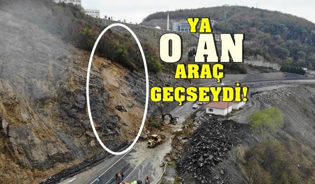 Zonguldak'ta korkutan heyelan... Zonguldak-Ereğli yolu kapandı!