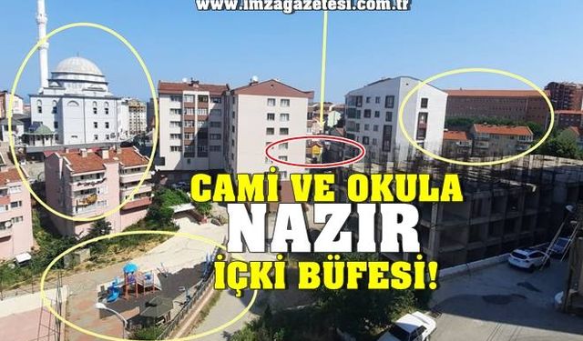 Kozlu'da okul, cami, çocuk parkına nazır içki ve sigara satışı! Çiğ köftecisi aniden büfe oldu!