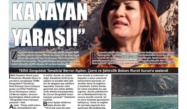 TEMA Zonguldak Temsilcisi Berran Aydan, Çevre ve Şehircilik Bakanı Murat Kurum’a seslendi...