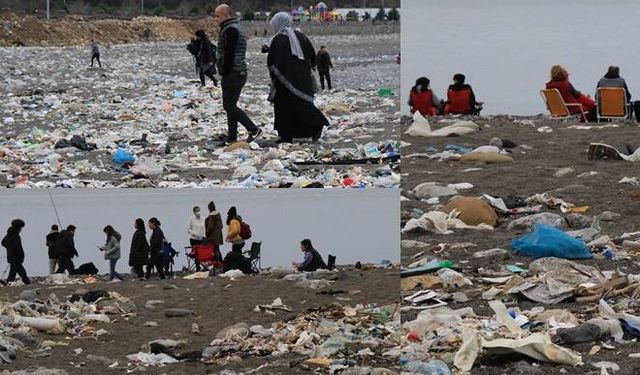 Sadece Zonguldak'da görebilirsiniz! Deniz manzaralı çöplerin içinde piknik!