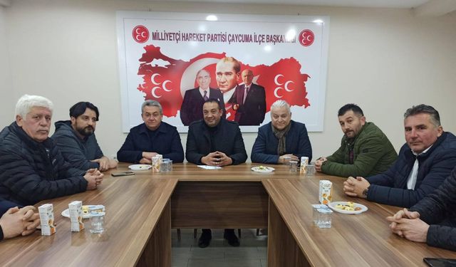 Esnaf Odası ve Kızılay'dan MHP'ye ziyaret...