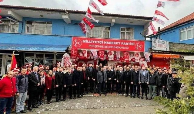 MHP Perşembe Belde başkanlığı mehteran ile açıldı...