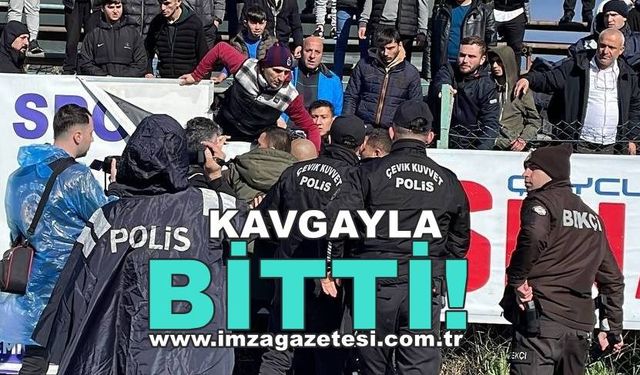 Çaycuma'da dostlukla başlayan maç kavgayla bitti...