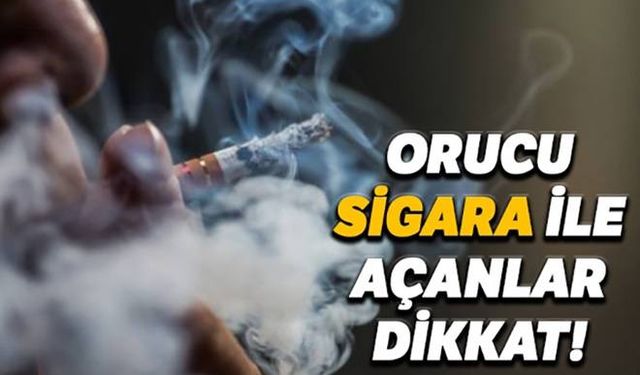 Prof. Dr. Akdur'dan Orucu sigarayla açanlara kötü haber...