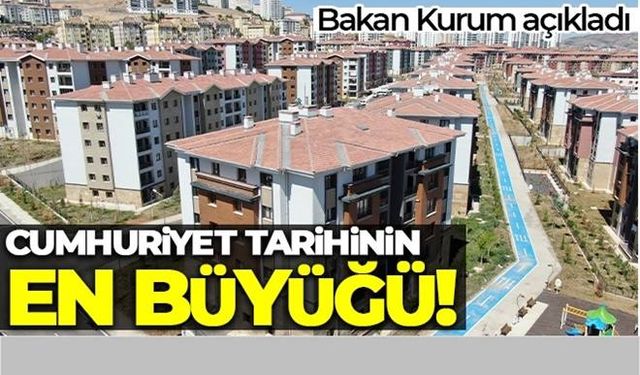 Bakan Kurum: 'Cumhuriyet tarihimizin en büyük sosyal konut hamlesini başlatıyoruz'