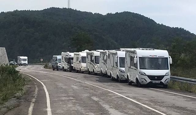 Birleşik Krallıktan Zonguldak'a karavanlı çıkarma...