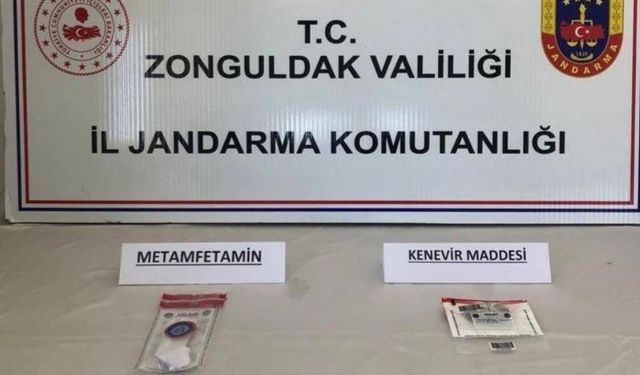 Çaycuma'da metamfetamin ve esrar ele geçirildi