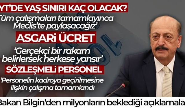 Bakan Bilgin'den milyonların beklediği EYT açıklaması!