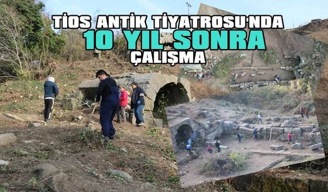 Karadeniz kıyısında günümüze ulaşabilen tek antik tiyatro... 10 yıl sonra çalışmalar yeniden başladı