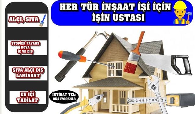 Devrek, Çaycuma, Gökçebey inşaat ustası...Her tür İnşaat işi için işin ustası...