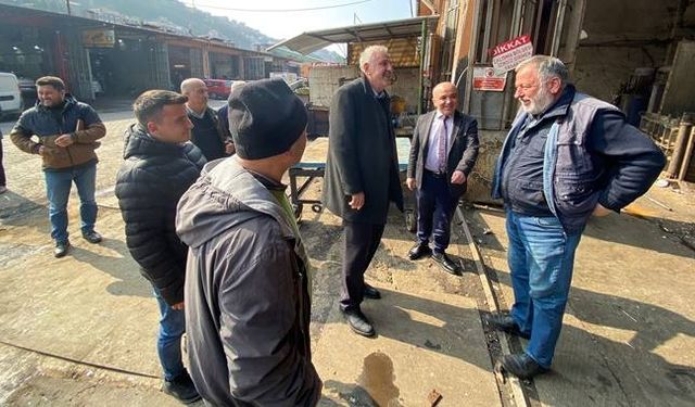 Başkan Bektaş ve İlçe başkanı Taşkın, ziyaretlerde bulundu