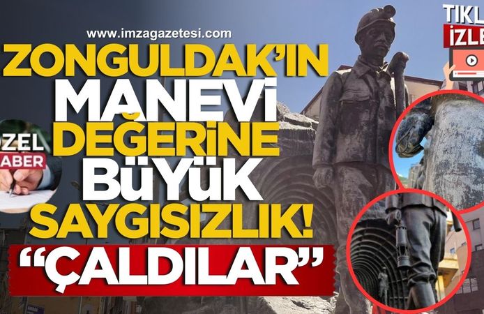 Zonguldak'ın manevi değerine büyük saygısızlık! "Madenci Anıtı"nın fenerini çaldılar!