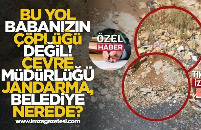 Bu Yol babanızın çöplüğü değil! Çevre Müdürlüğü, Jandarma, Belediye nerede?
