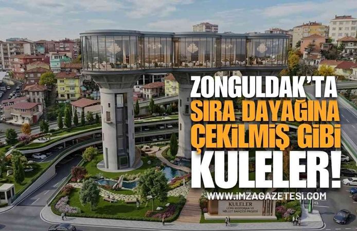 Zonguldak'ta Sıra Dayağına Çekilmiş Gibi Bekleyen Kuleler