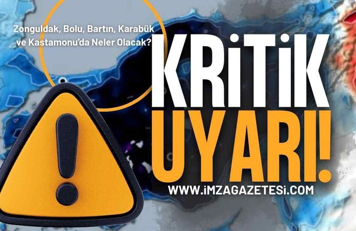 Zonguldak, Bolu, Bartın, Karabük ve Kastamonu İçin Uyarı Verildi