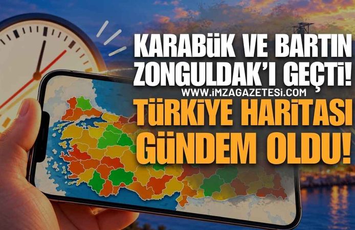 Karabük ve Bartın Zonguldak'ı Geçti! Türkiye Haritası Gündem Oldu!