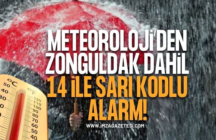 Meteoroloji'den Zonguldak Dahil 14 İle Sarı Kodlu Alarm