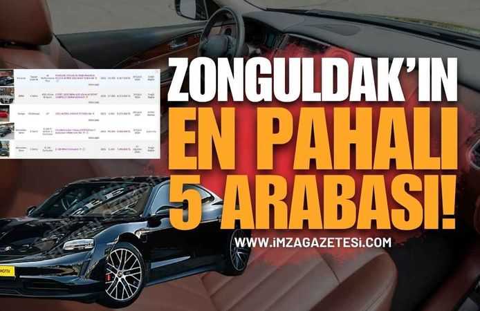 Zonguldak'ın En Pahalı 5 Arabası Listelendi