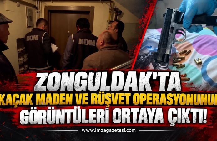 Zonguldak'ta Kaçak Maden ve Rüşvet Operasyonunun Görüntüleri Ortaya Çıktı