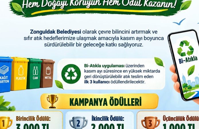 Zonguldak'ta Ödüllü Geri Dönüşüm Kampanyası Düzenleniyor