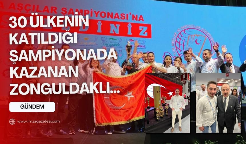 Helal Expo Fuarı'nda Zonguldak rüzgarı... Kemal Yürük 300 aşçı arasından kupayı aldı...