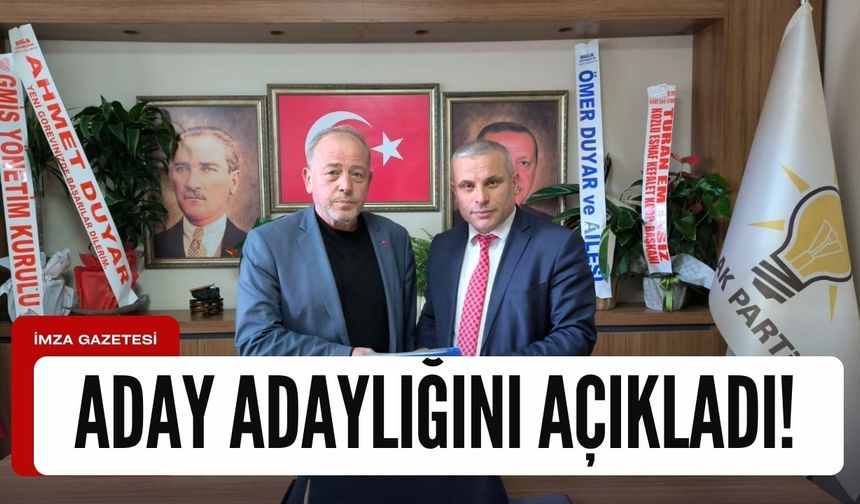İsmail Ömer Çamur, AK Parti'den Belediye Başkanı Aday Adaylığını açıkladı!