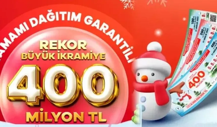 YILBAŞI ÇEKİLİŞİ TAM, YARIM VE ÇEYREK BİLET KAÇ TL?
Milli Piyango Yılbaşı çekilişi için çeyrek bilet 100TL, yarım bilet 200 TL, tam bilet 400 TL’den satılacak.