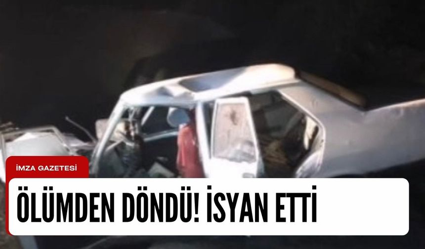 Çaycuma-Filyos yolunda açılan çukur nedeniyle araç sürücüsü ölümden döndü.