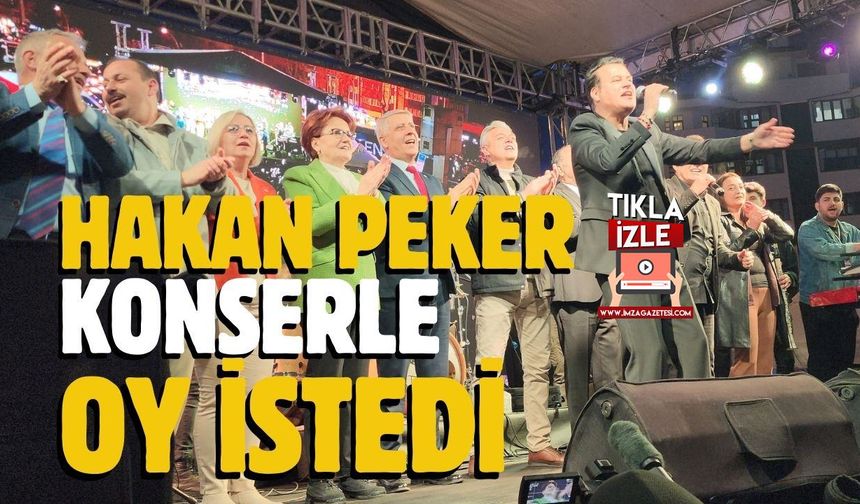 Belediye başkan adayı ünlü şarkıcı Hakan Peker, Reyhan Karaca, Burak Kut ve Zafer Peker ile konser vererek oy istedi