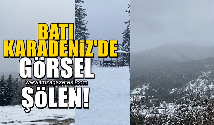 Mart ayında başlayan kar yağışı, Batı Karadeniz'de görsel şölen oluşturdu!