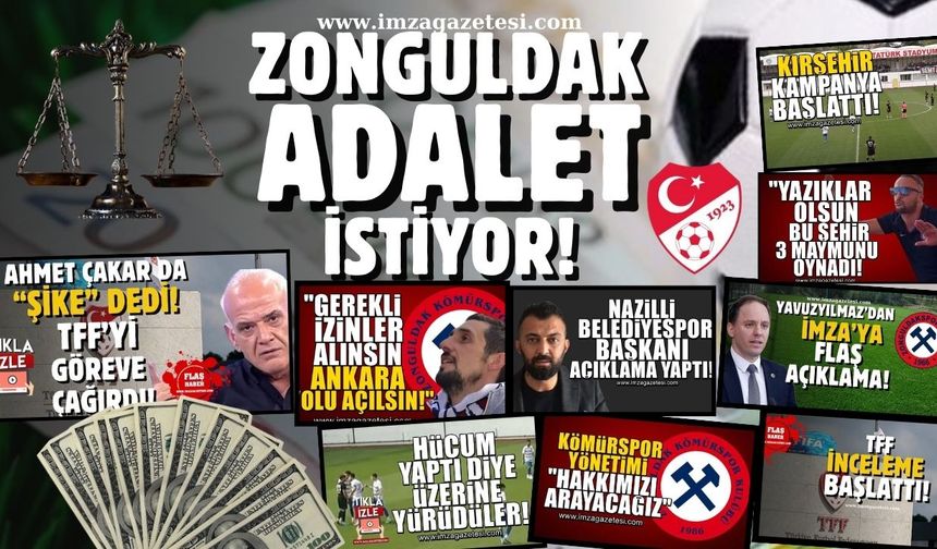 Şike kokan maçla ilgili gözler TFF'de! Zonguldak, Adalet İstiyor!