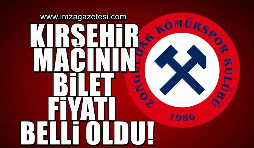 Zonguldak Kömürspor-Kırşehir FK maçı bilet fiyatları açıklandı!