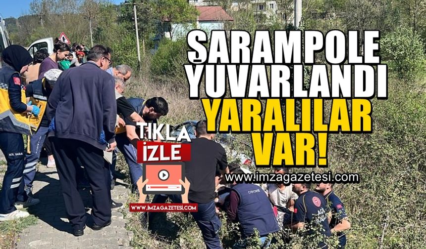 Zonguldak'ta otomobil şarampole uçtu! Çok sayıda yaralı