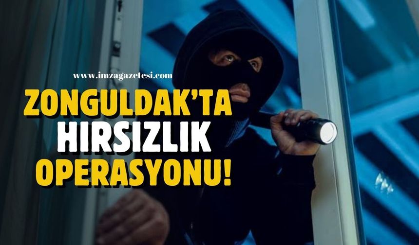 Zonguldak'ta hırsızlık operasyonu!