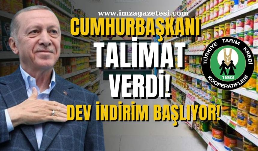 Cumhurbaşkanı Recep Tayyip Erdoğan talimat verdi! Tarım Kredi Market'te Dev İndirim...