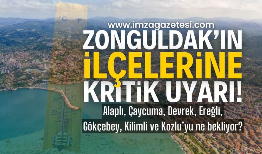 Zonguldak'ta haftalık hava durumu (Alaplı, Çaycuma, Devrek, Ereğli, Gökçebey, Kilimli, Kozlu)