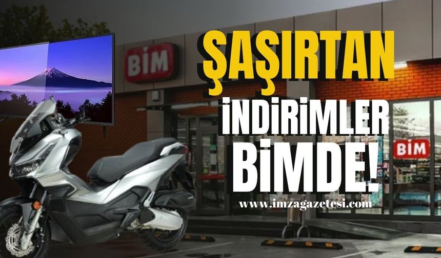 Motosikletten televizyona birbirinden çeşitli ürünleriyle bu hafta BİM'de...