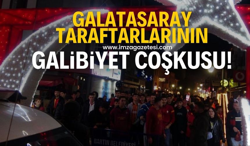 Galatasaraylı taraftarlar, Beşiktaş galibiyetini kutladı!