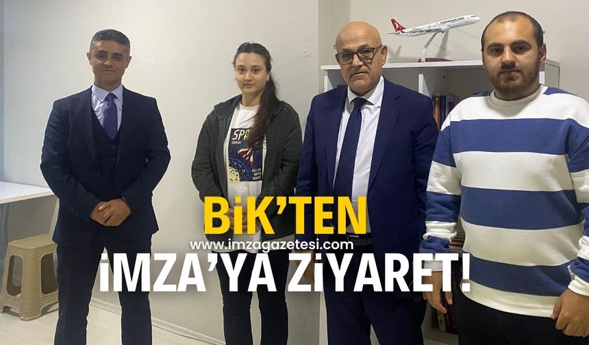 Basın İlan Kurumu Bölge Müdürü ve Bölge Müdür Yardımcısı, İmza Gazetesi'ni ziyaret etti