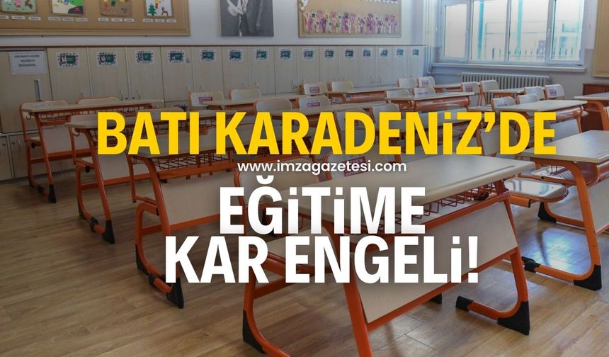 Batı Karadeniz'de eğitime kar engeli! O illerde okullar tatil