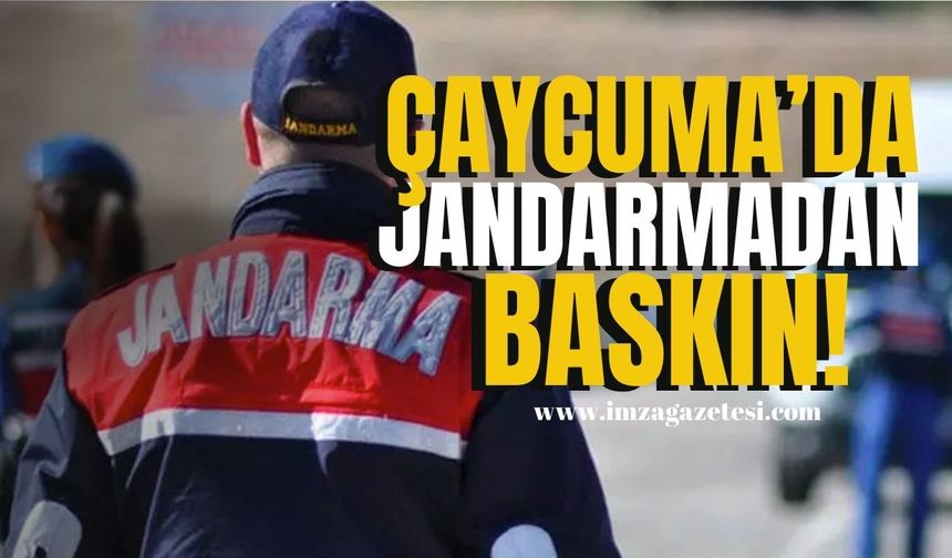 Çaycuma'daki ihbar jandarmayı harekete geçirdi! Jandarmadan baskın!