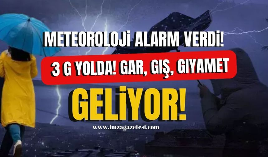 Meteoroloji'den Kritik Uyarı! Sağanak, Kar ve Fırtına Geliyor...