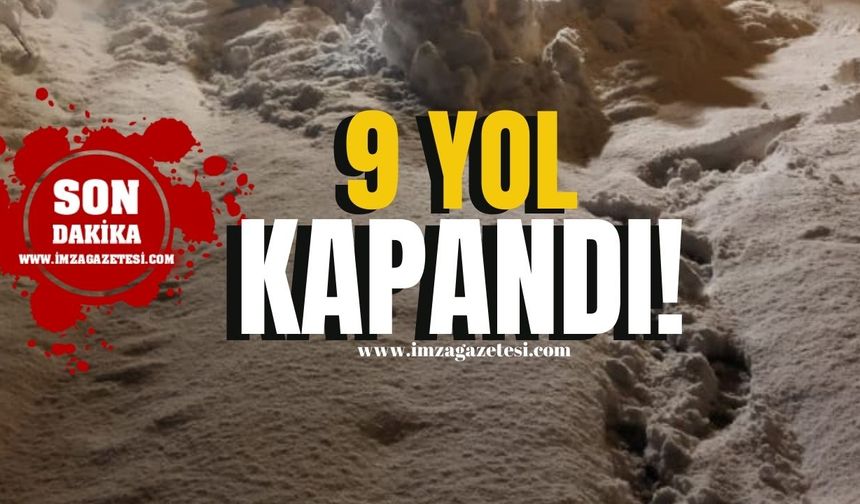 Ereğli’de kar yağışından 9 köy yolu kapalı!