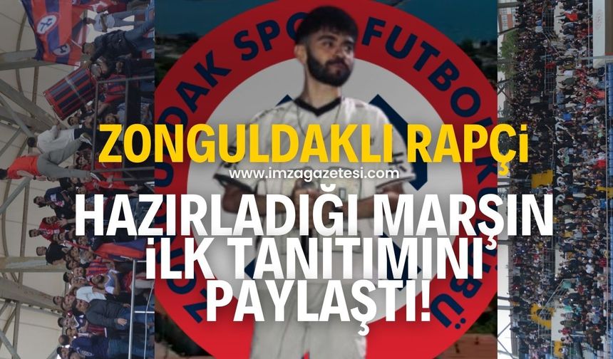 Zonguldaklı rapçi Duhan Koç, Zonguldakspor için hazırlamaya başladığı marşın ilk tanıtımını paylaştı!