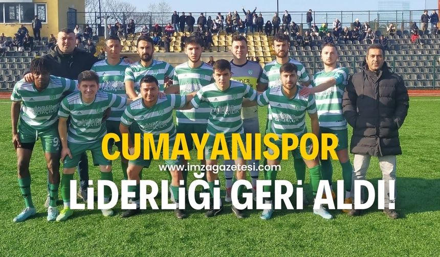 Yeşil Cumayanıspor yeniden liderlik koltuğuna oturdu