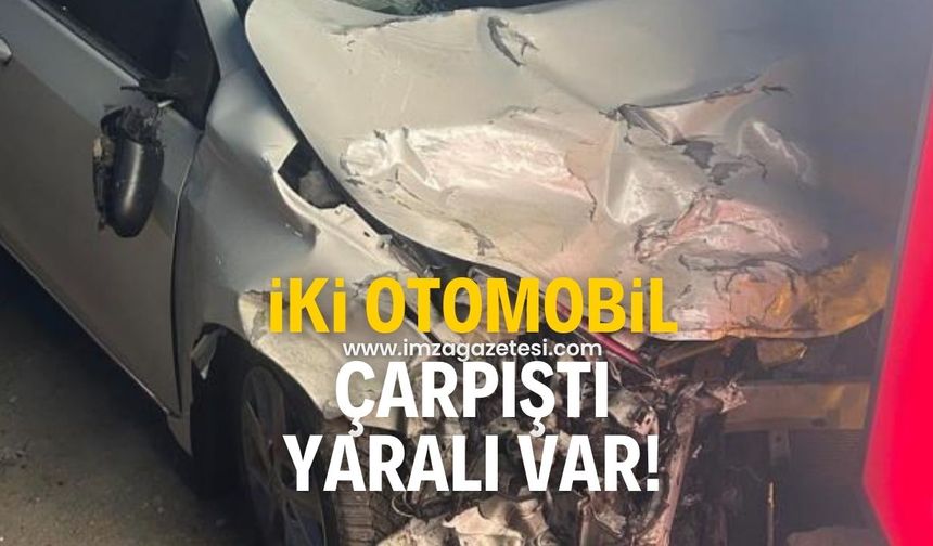 İki otomobilin çarpıştığı kazada yaralı var