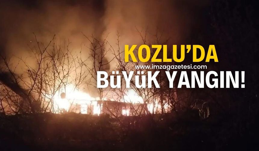 Kozlu'da büyük yangın! Su yerine benzin dökünce olanlar oldu