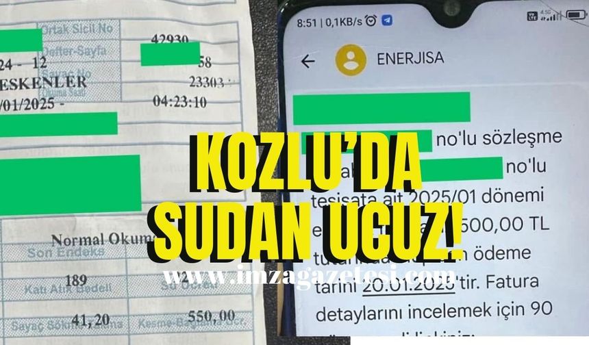 Kozlu’da su faturası elektrik faturasını geçti!